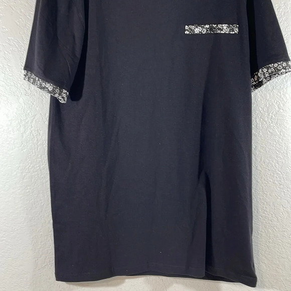 CONSEQUENCE KNITWEAR Black Short Sleeve Shirt Size Large NEW - Picture 3 of 10